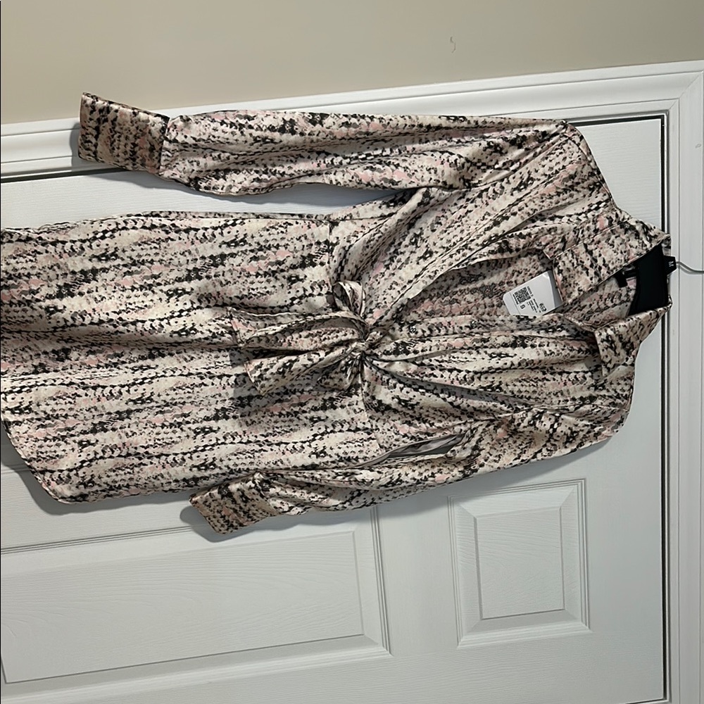 Forever 21 Pink and Black Patterned Mini Dress